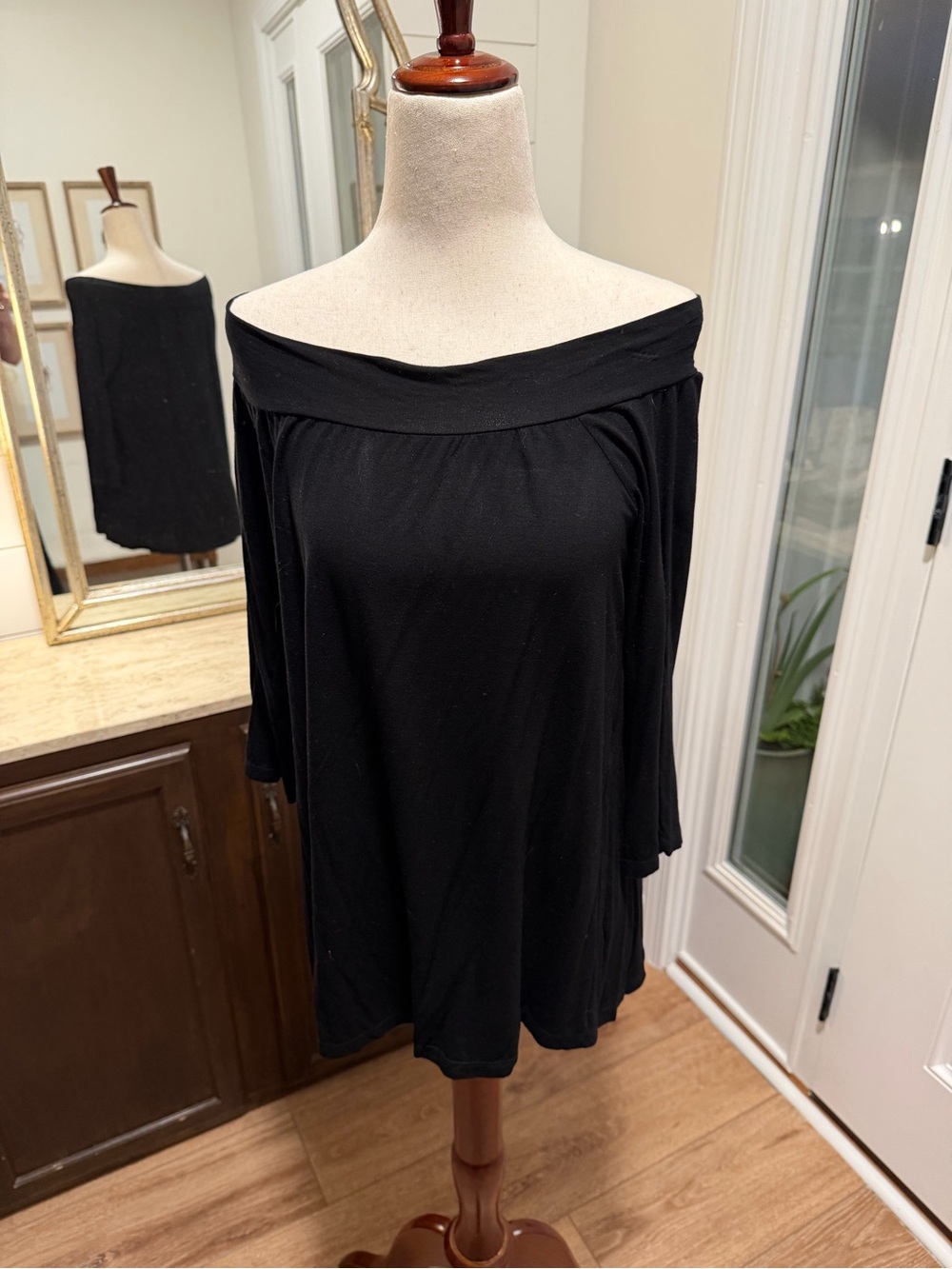 Michael Stars Black Off-Shoulder Tunic Top